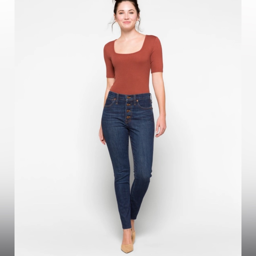 Madewell Distressed Skinny Jean 10” rise